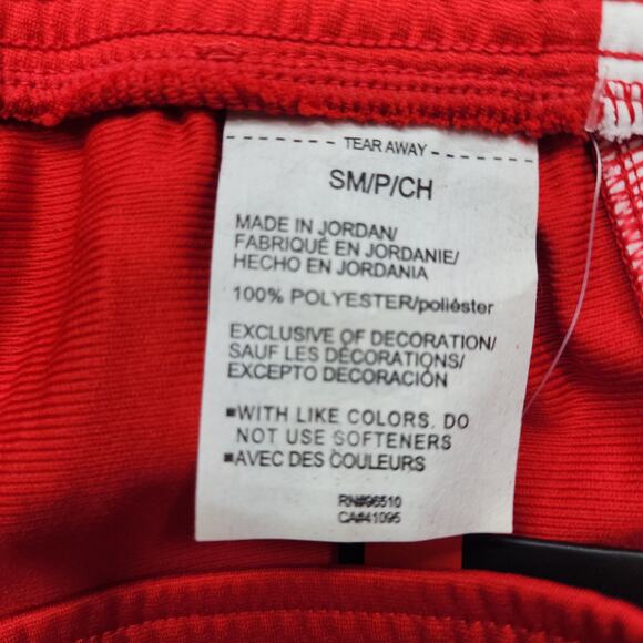 NEW Under Armour Pants Womens S Red White UA Knit Warm Up Team Zip Ankle Gym - Picture 10 of 16